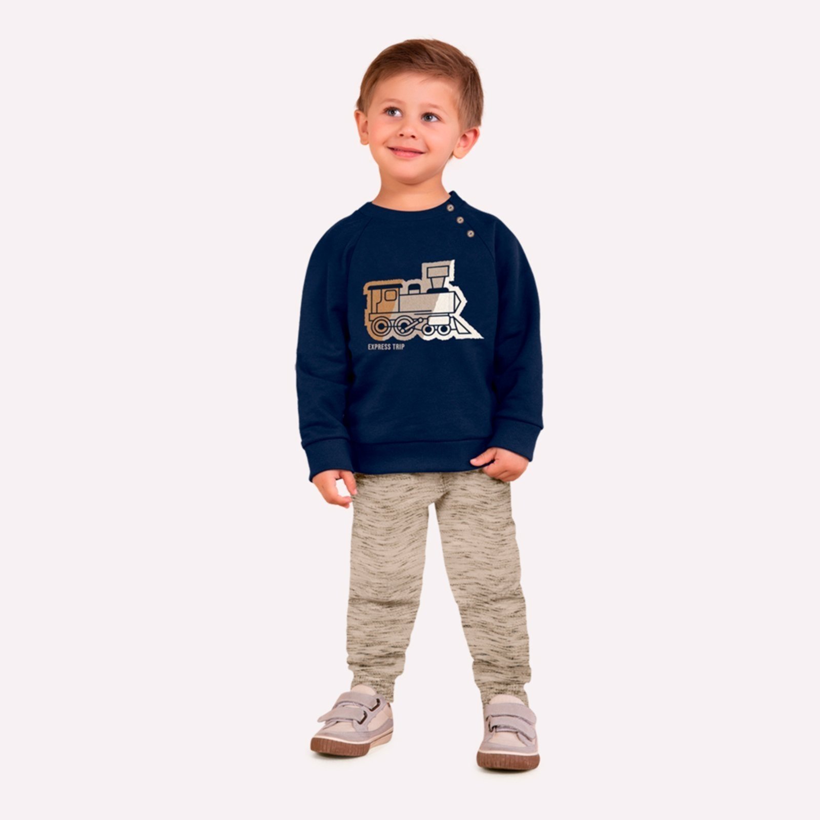 Infantil - Conjunto Menino Trem Milon