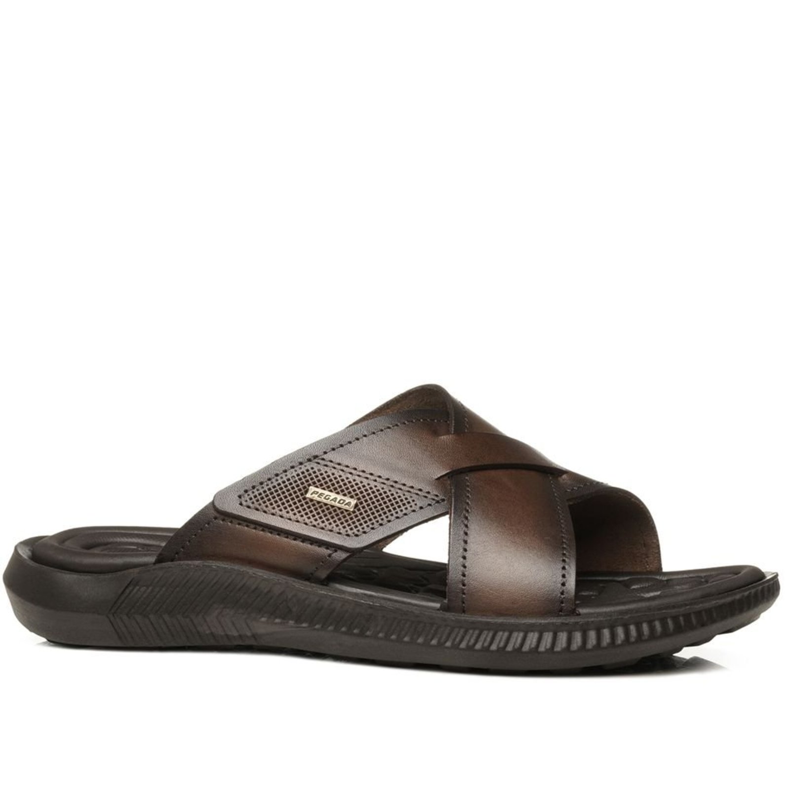 Chinelo Pegada Masculino em Couro Pinhão 133160-01 Chinelo Pegada Masculino em Couro Pinhão 133160-01 44