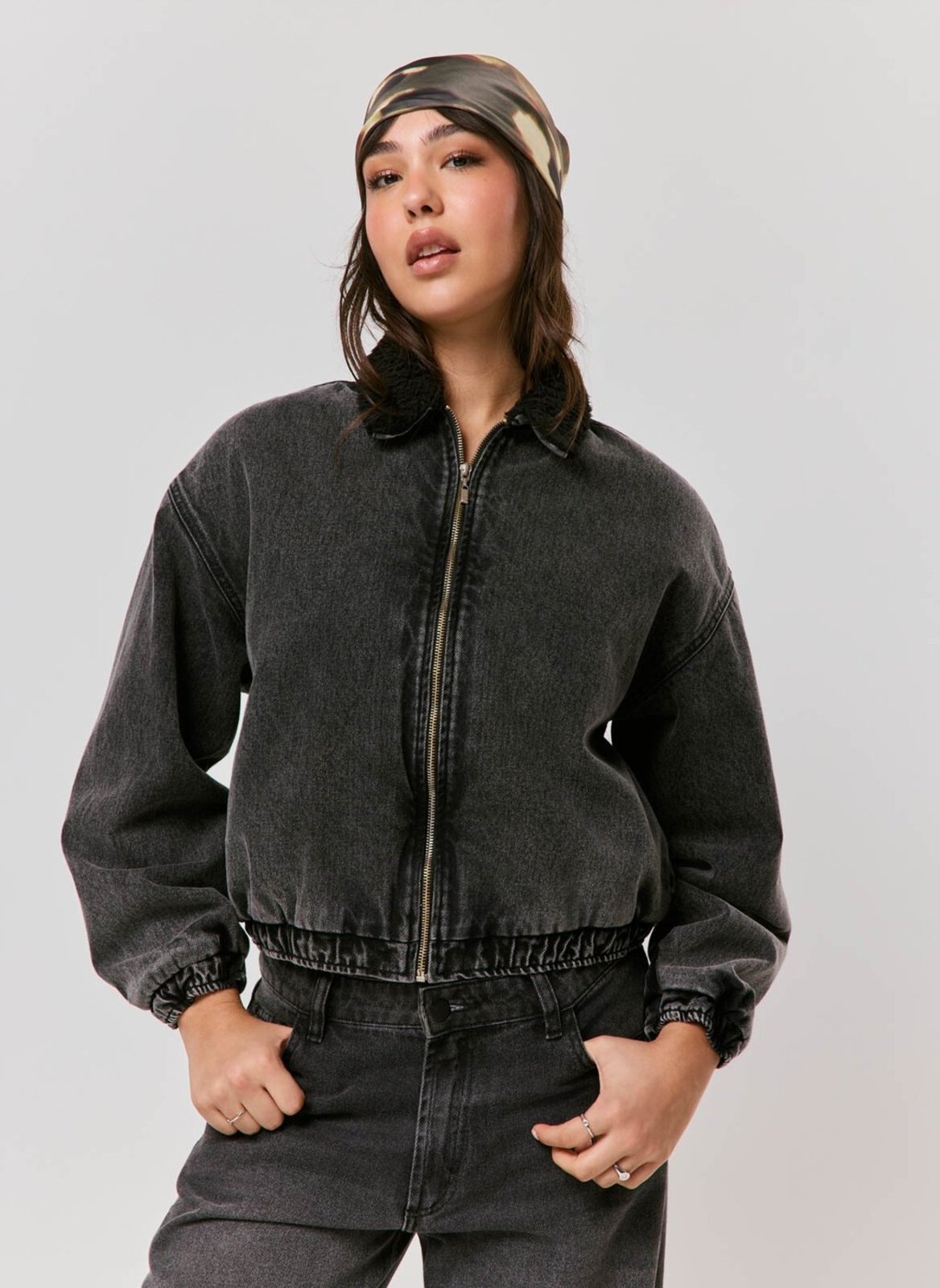 Jaqueta Bomber Jeans Gola Pelinho