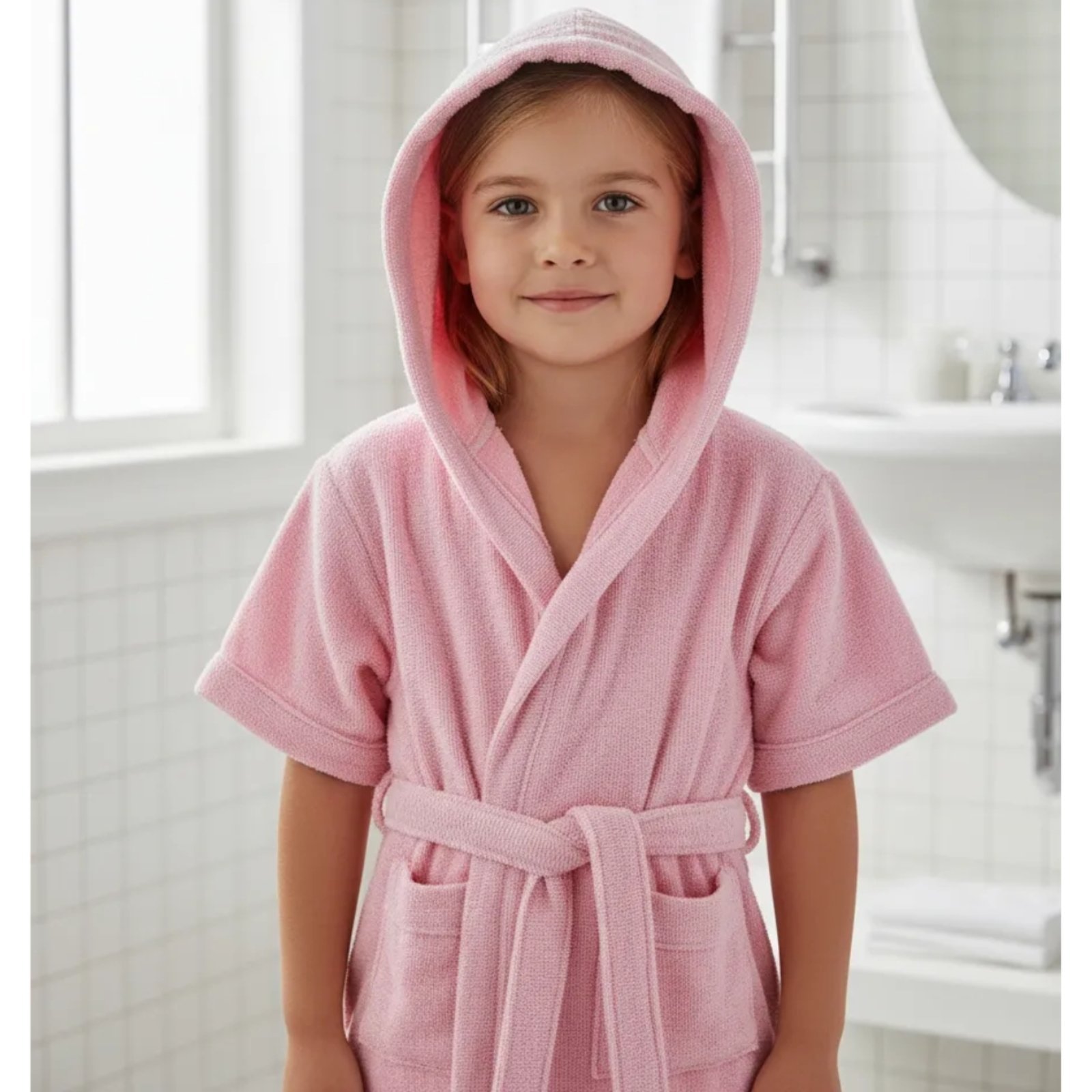 Roupao Cavhome Atoalhado Rosa