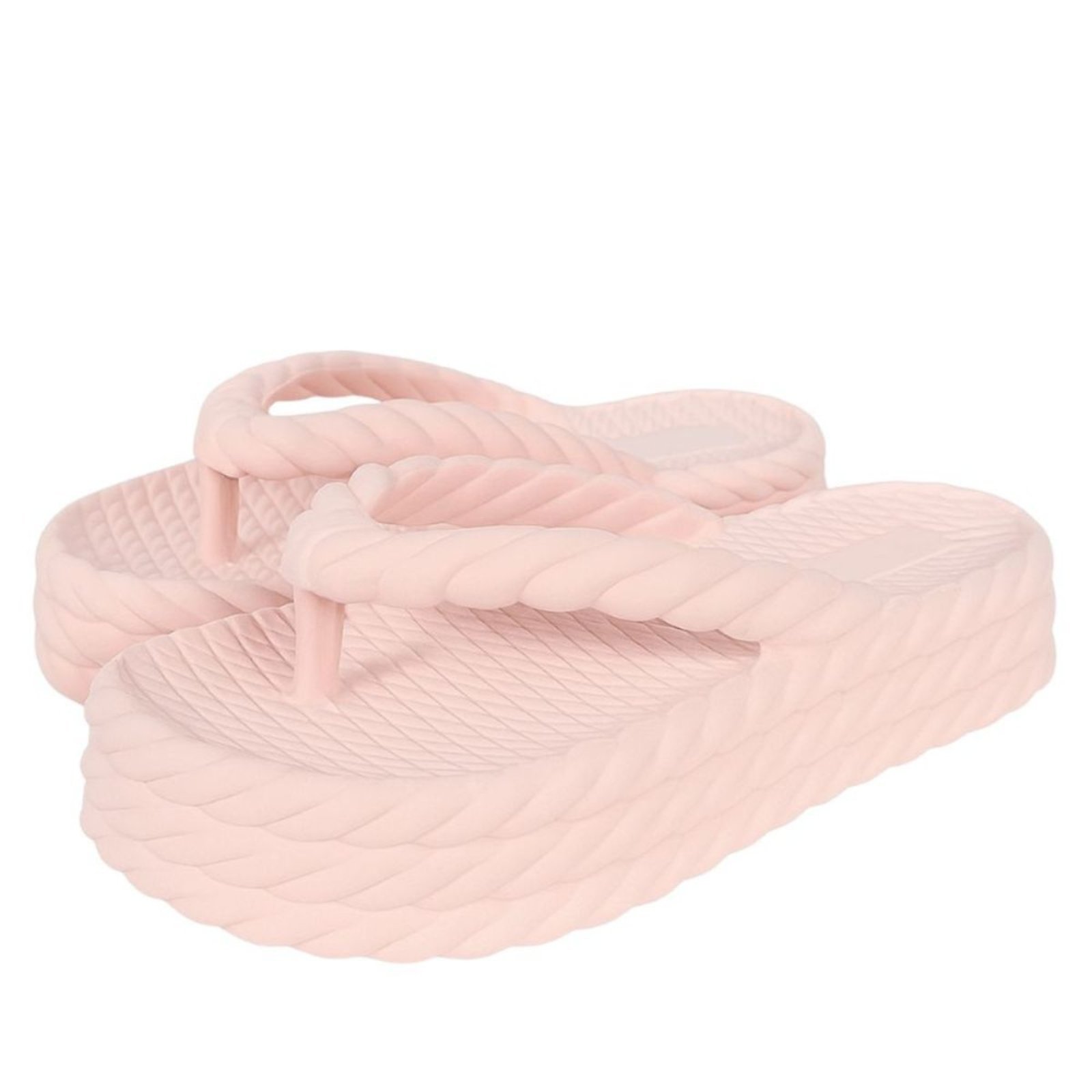 Chinelo Feminino Casual Veritimo Plataforma Sandália Nuvem De Dedo Versátil Rosa Claro
