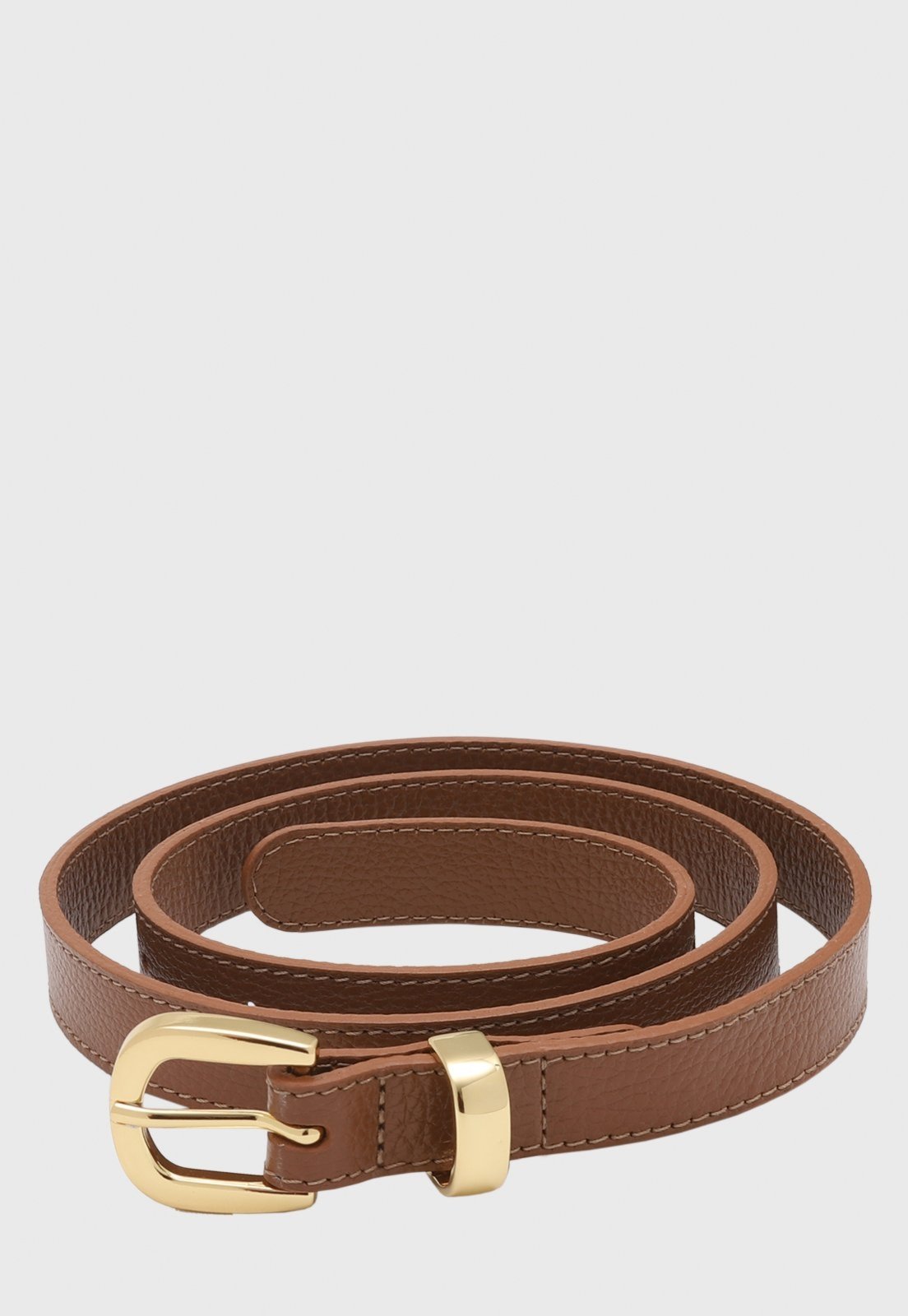 Cinto de Couro Mariart 20 mm Camel