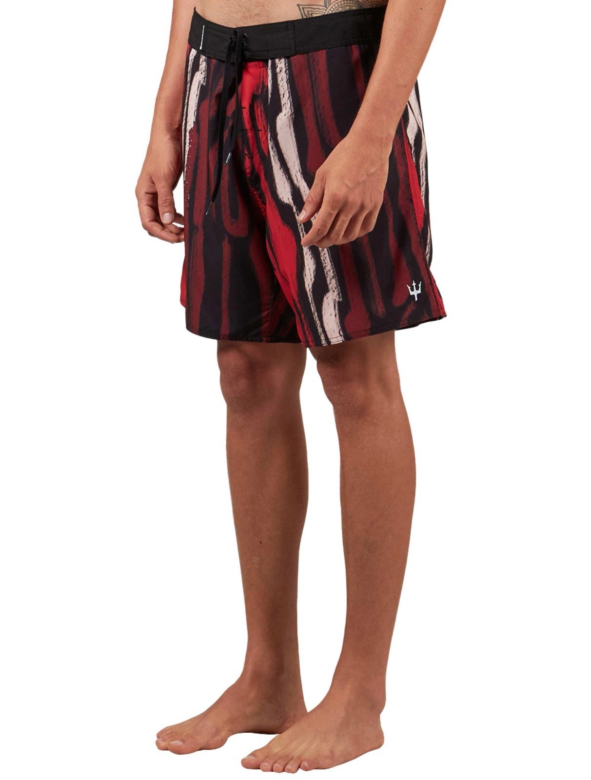 Vista 2 Bermuda Osklen Masculina D'Água Surf Red Smokes Preto Vermelha vermelho red Osklen vermelho red