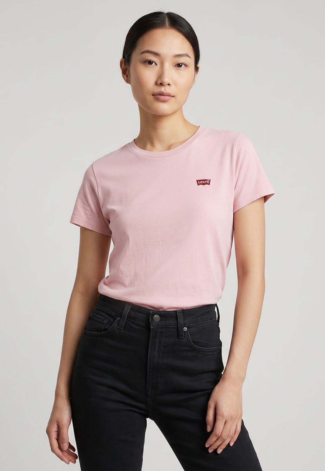 Camiseta Feminina Levis Logo Rosa