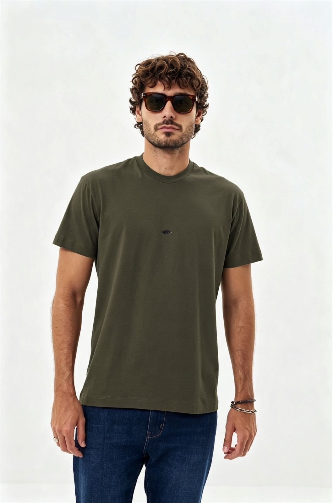 Camiseta Masculina Básica Triton Verde Marcial