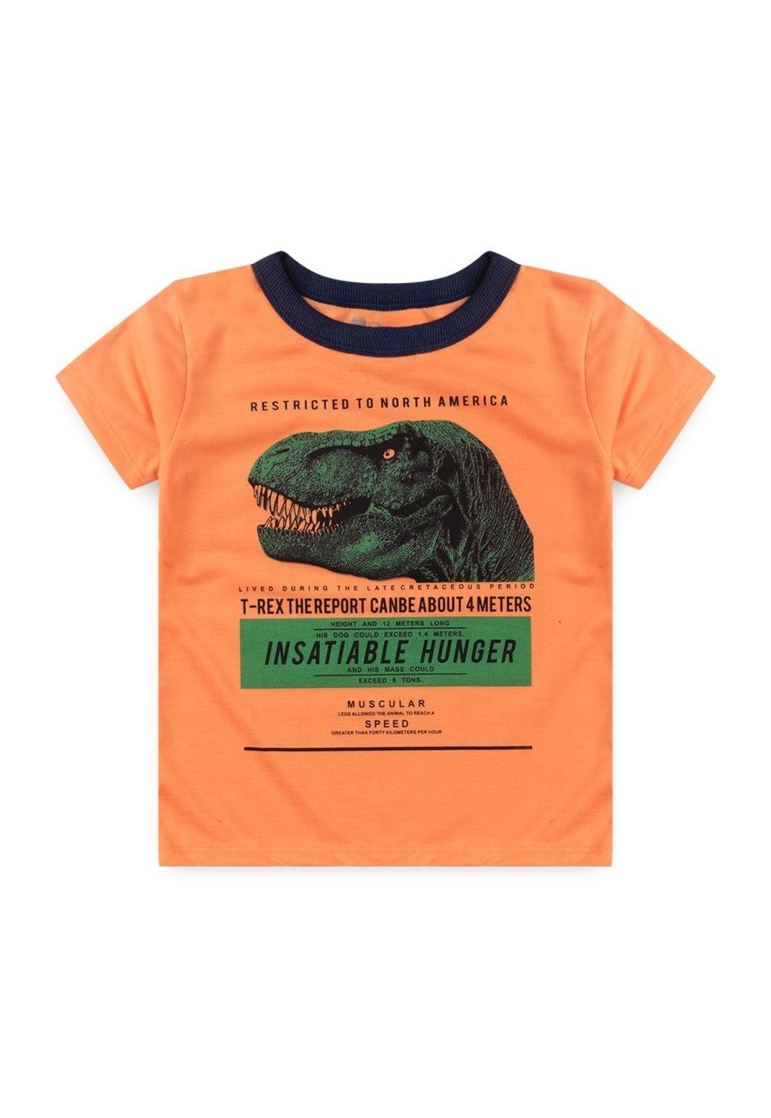 Vista 3 Infantil - Conjunto Bem Vestir Dinossauro laranja BEM VESTIR laranja