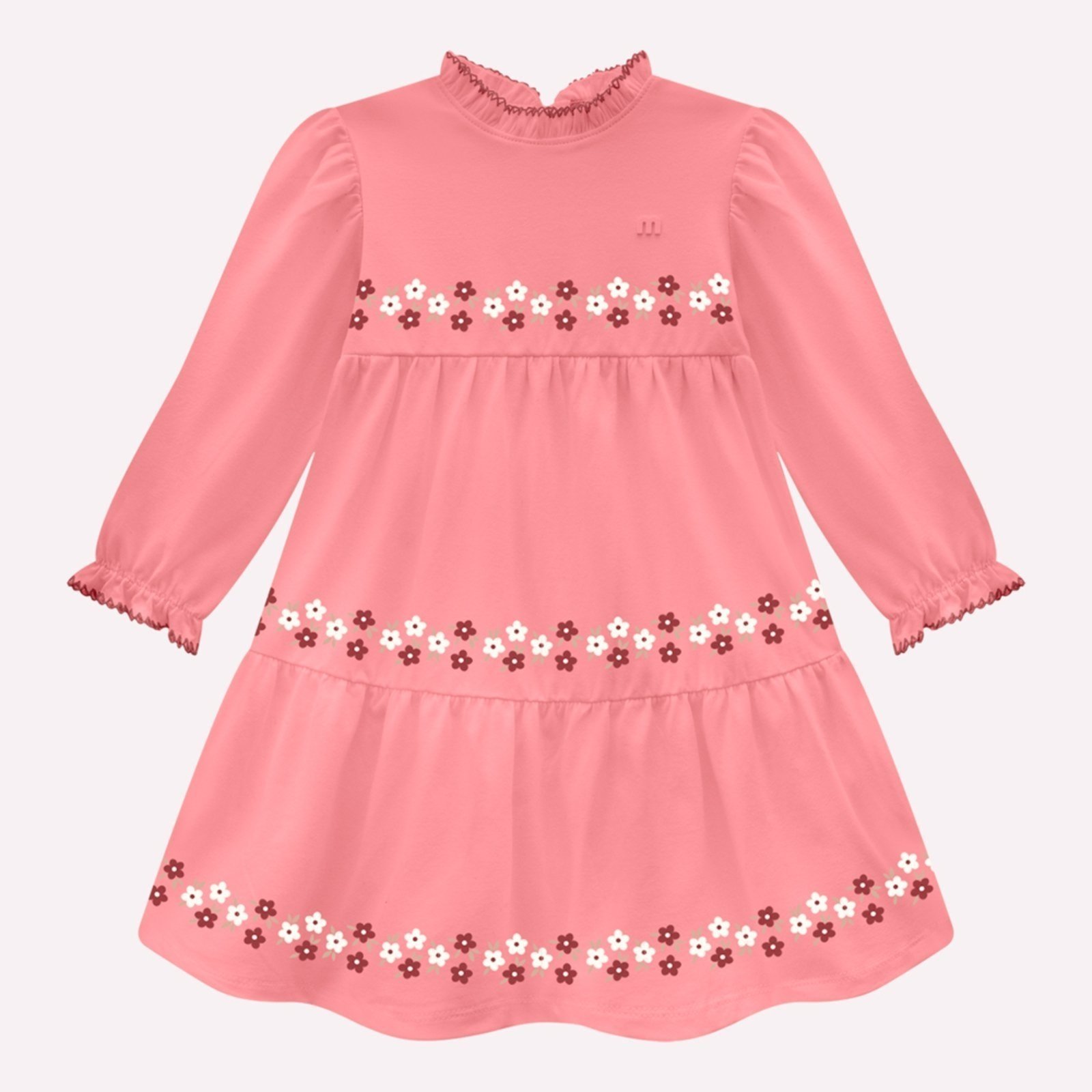 Infantil - Vestido Menina Flores Milon