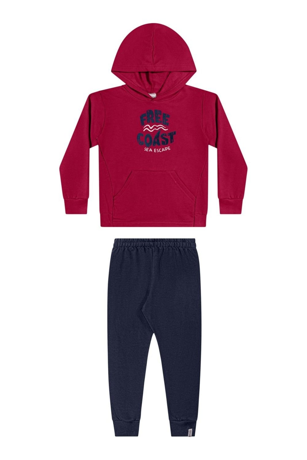 Infantil - Conjunto Longo Menino Ondas Elian Vermelho