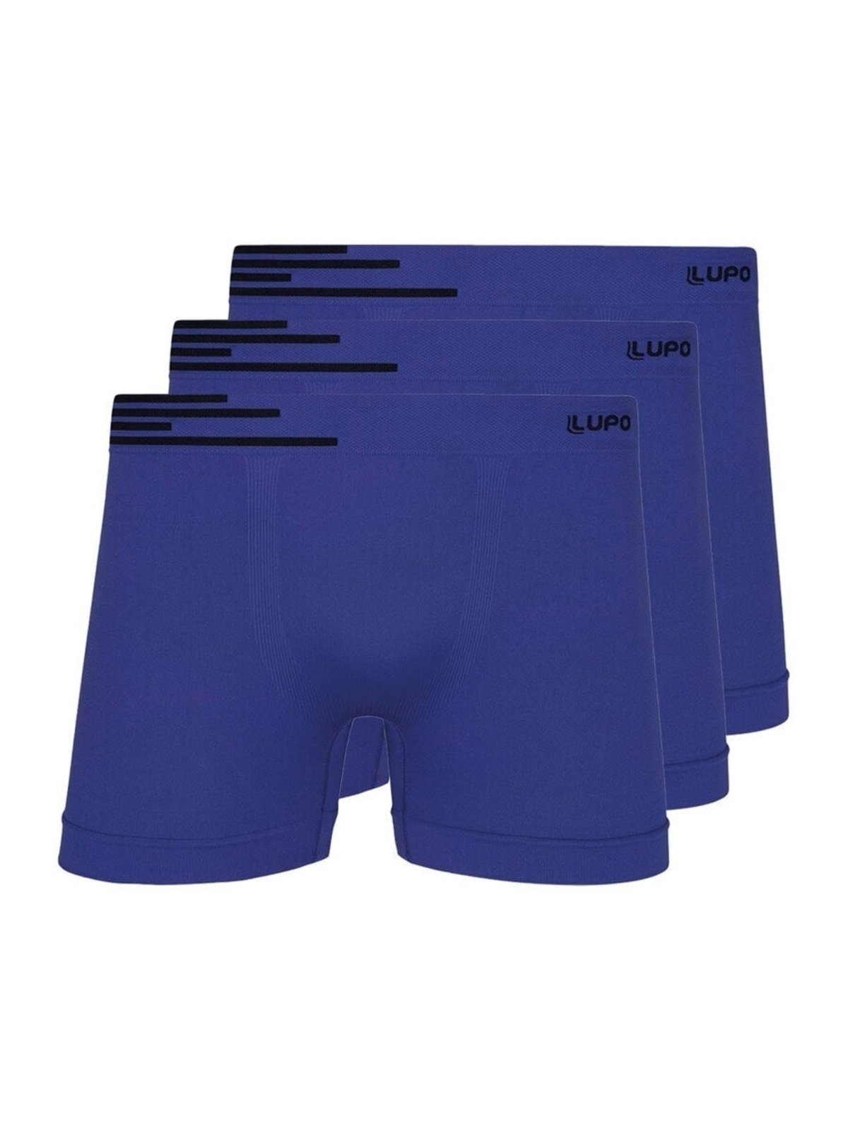 Kit com 3 Cuecas Boxer Lupo 436-002 Azul