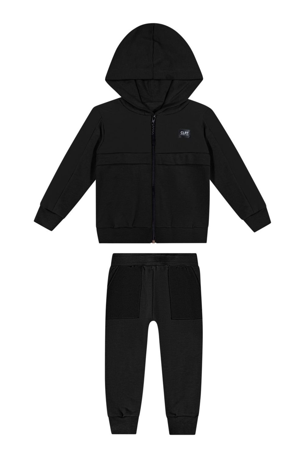 Infantil - Conjunto Menino Moletom Recorte Colorittá Preto