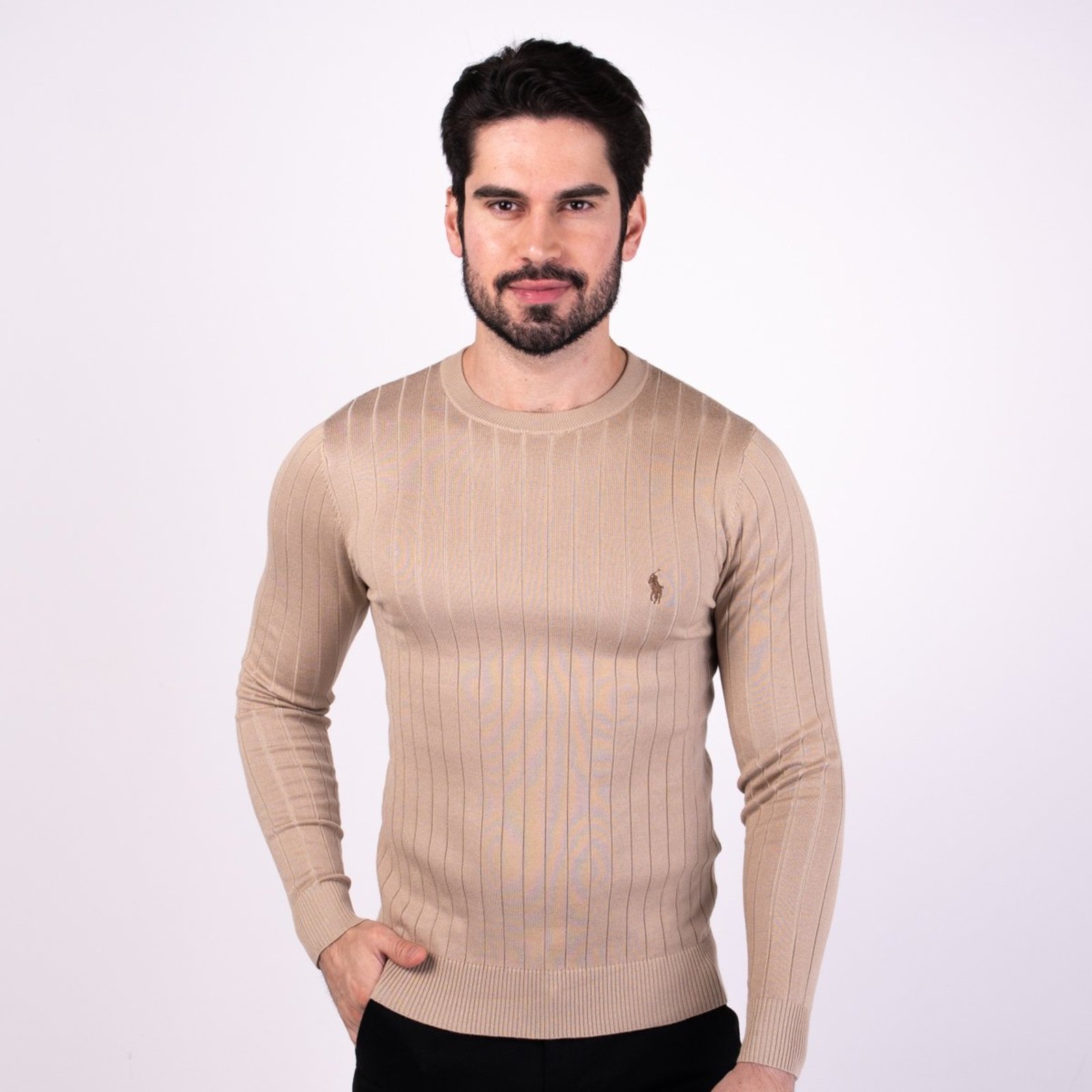 Suéter RL Classic Tricot Bege