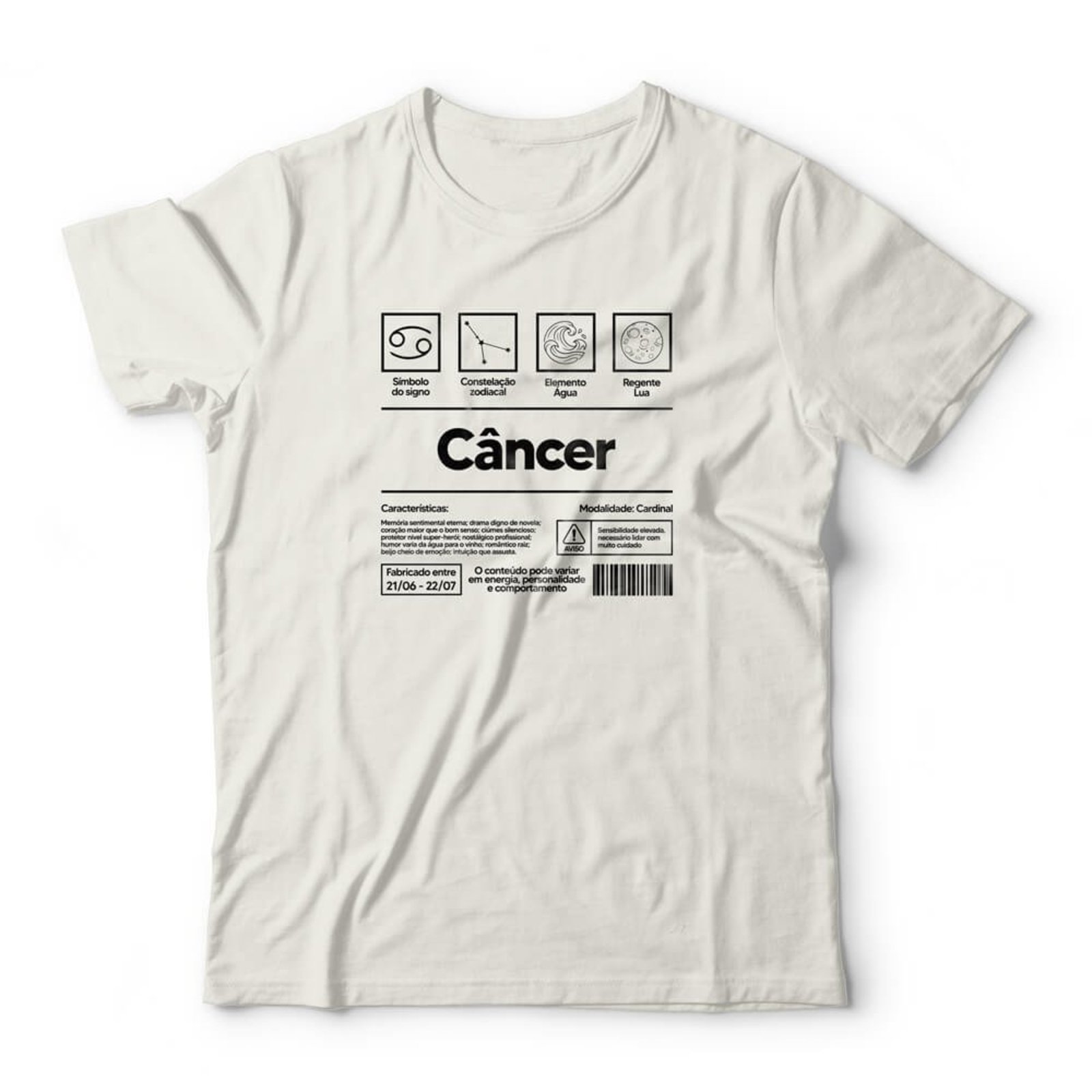 Camiseta Câncer - Off White