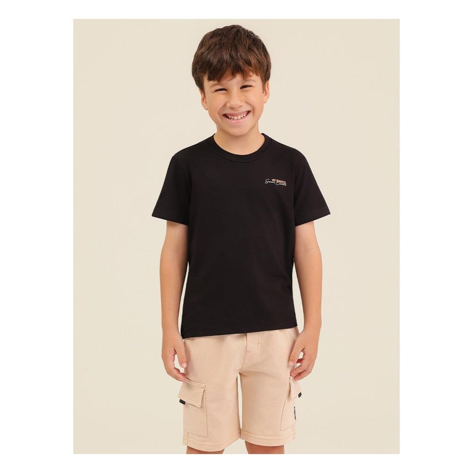 Infantil - Camiseta Banana Danger Preto 10 Cinza