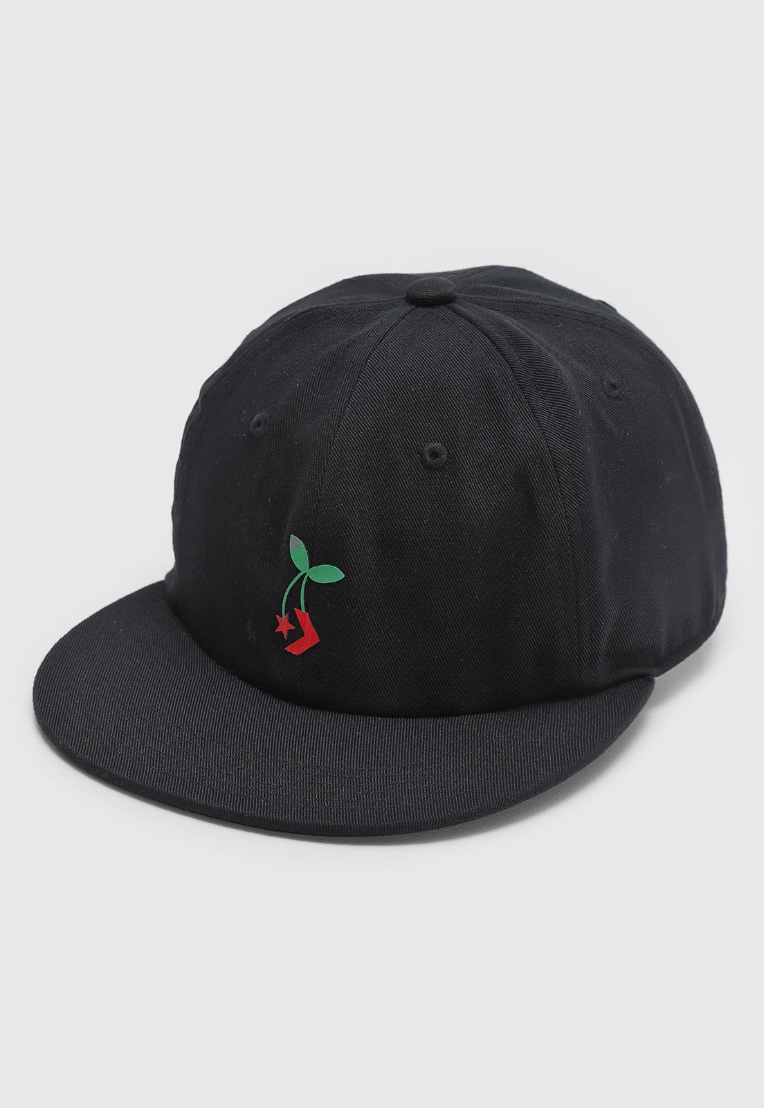 Vista 3 Boné Unissex Converse 6 Panel Baseball Cap Preta Converse preto