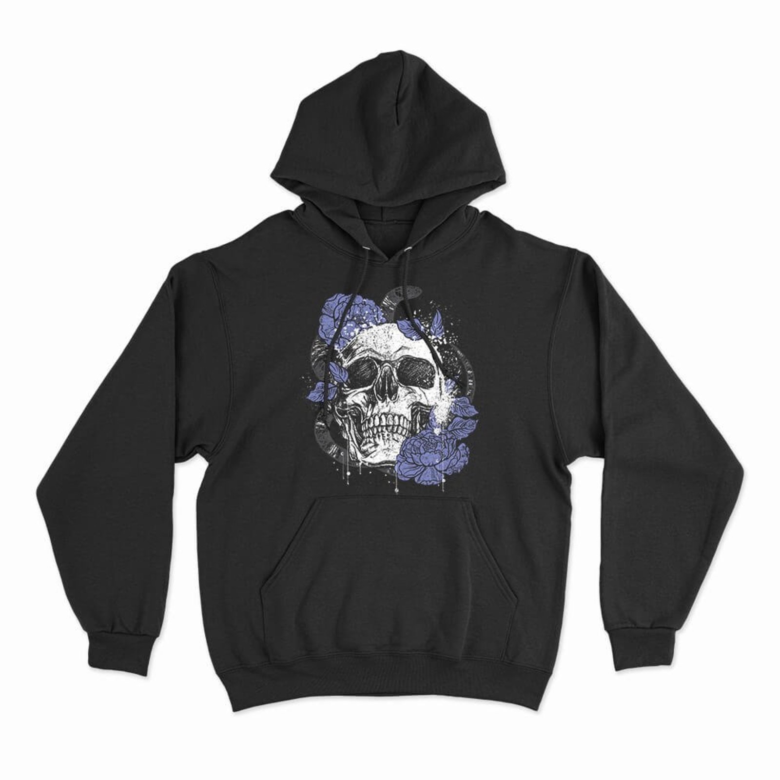 Moletom Com Capuz Skull Nature - Preto - Casual - Studio Geek
