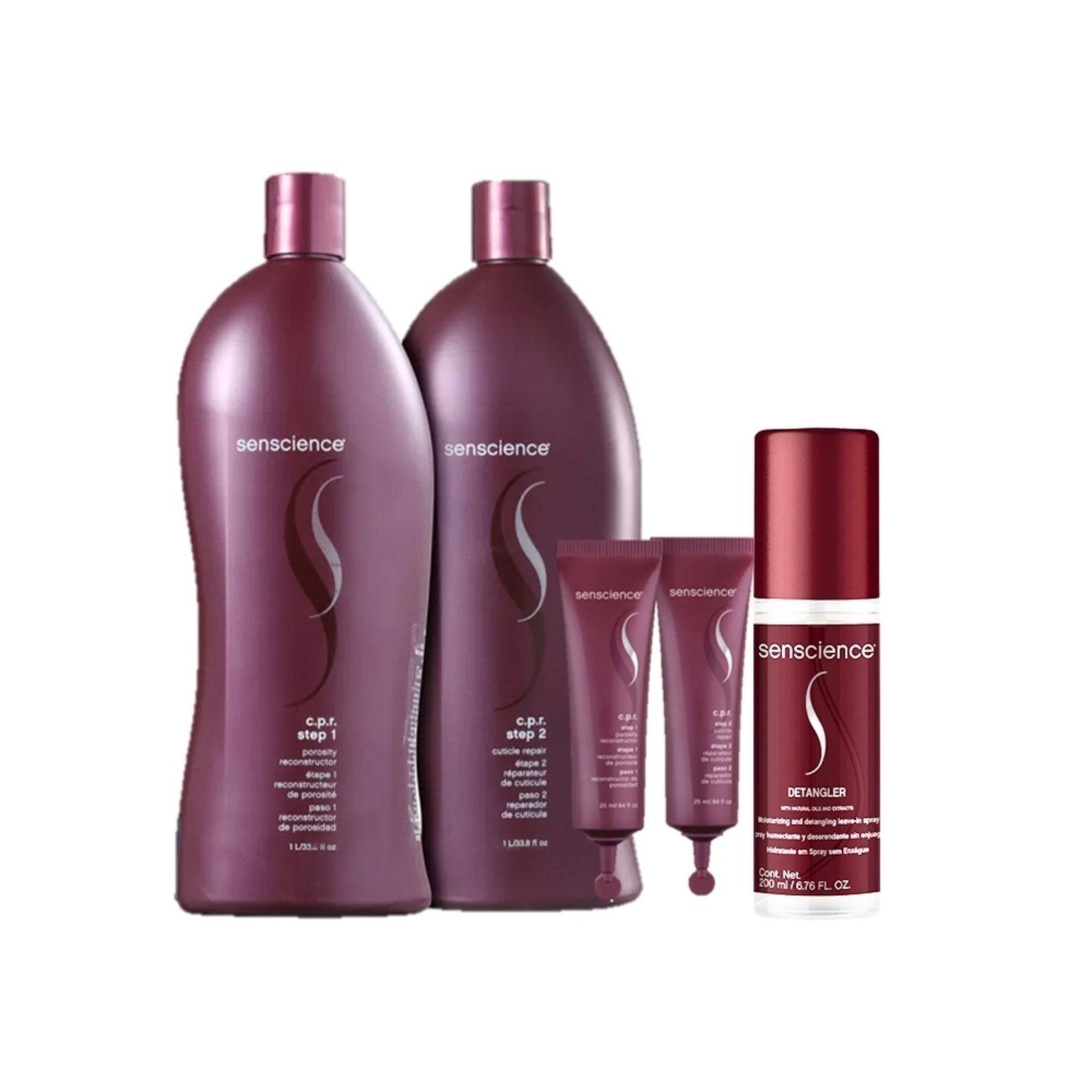 Vista 2 Kit Senscience Detangler C.P.R. (5 produtos) multicolorido Senscience multicolorido