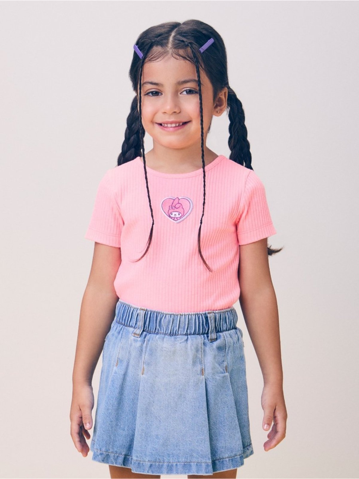 Infantil - Blusa Momi Menina Rosa Canelada da My Melody