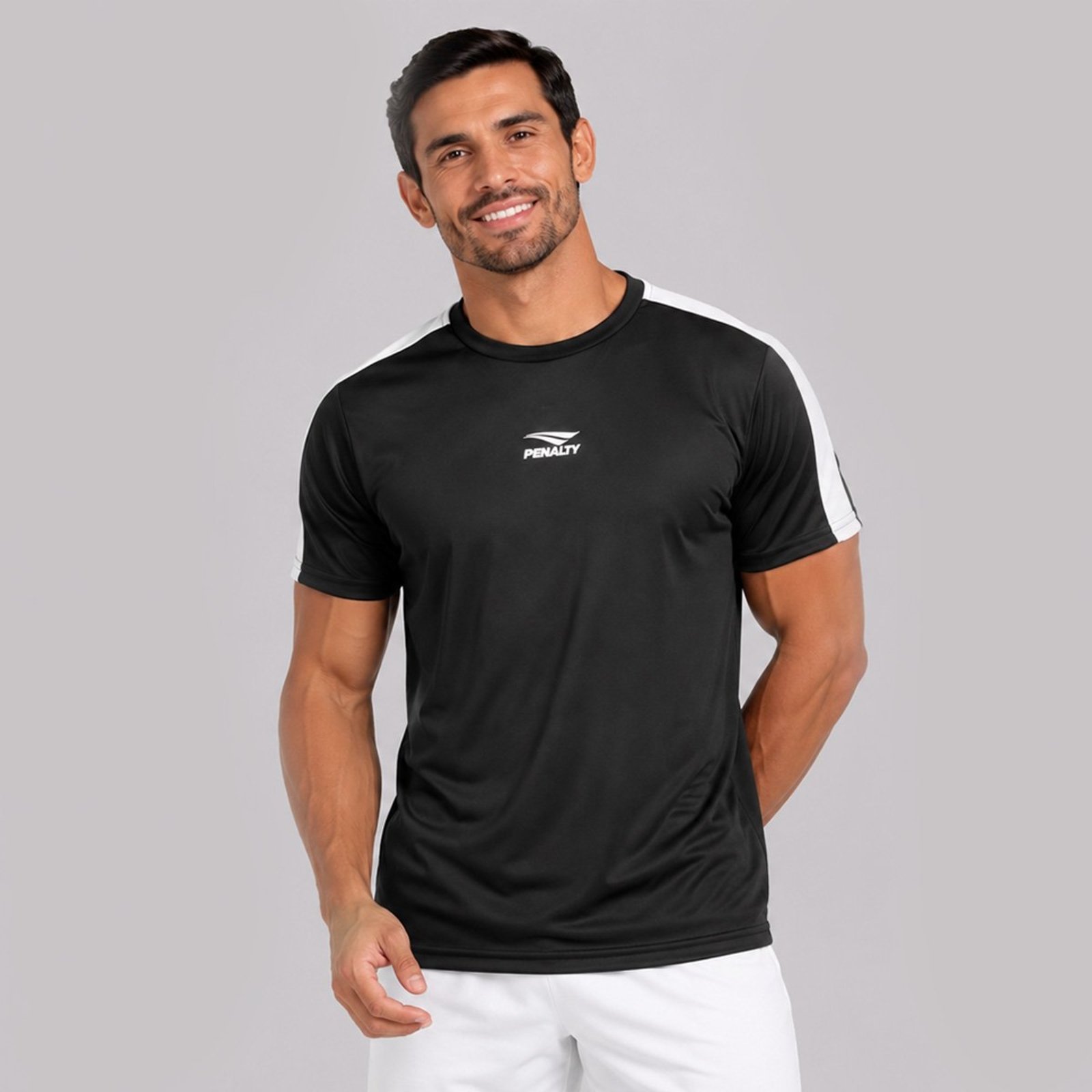 Camiseta Penalty Dash Preto e Branco