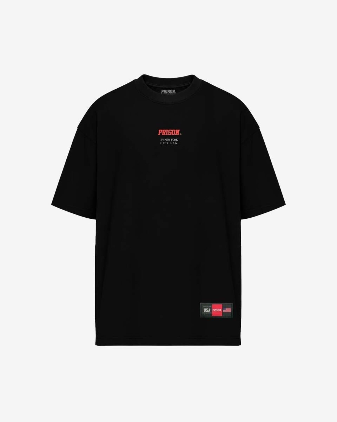 Camiseta streetwear logo red preta Preto