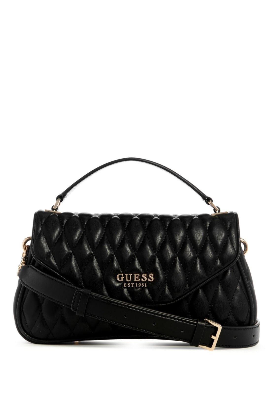 Bolsa Guess Valla Top Handle Flap Preto