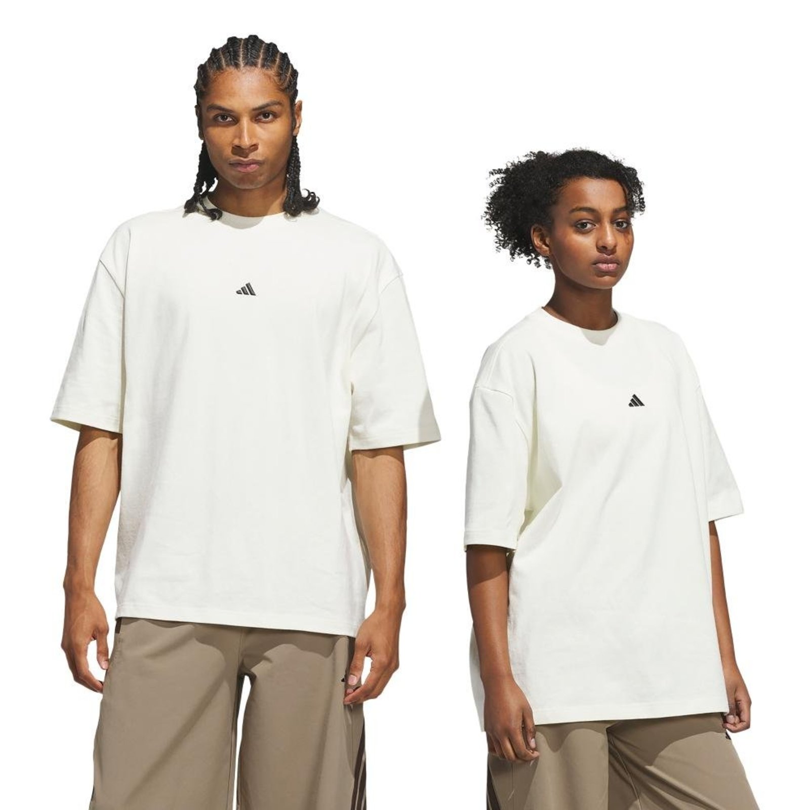 CAMISETA DE BASQUETE ADIDAS EM MALHA SIMPLES adidas Performance Branco