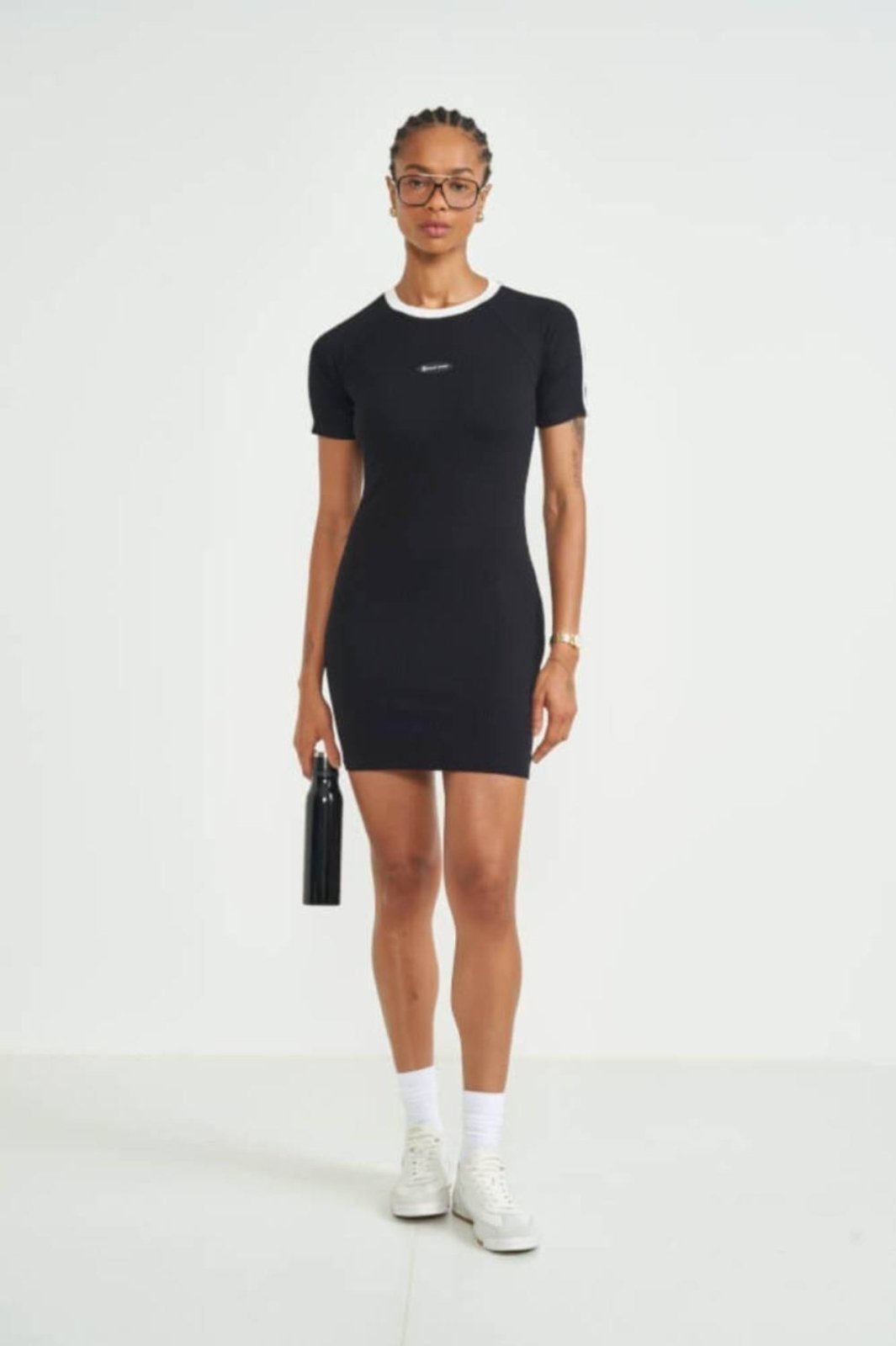 Vestido Colcci Sport Slim Canelado Feminino Preto Pace