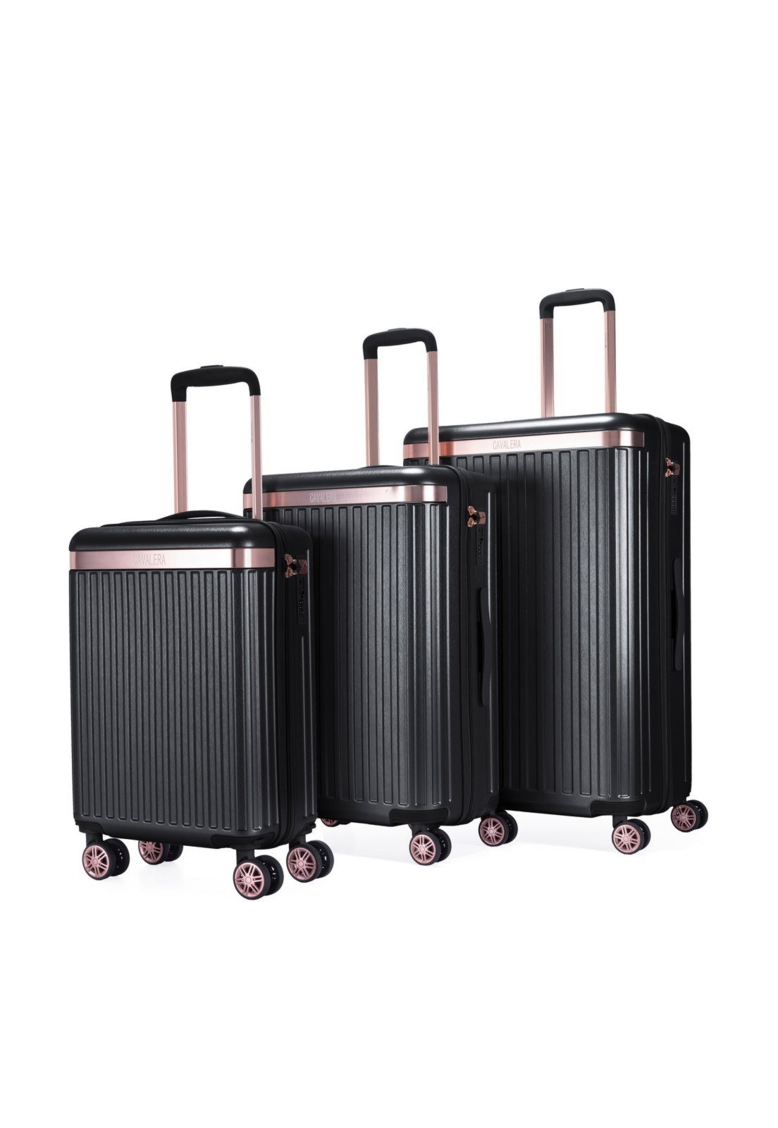 Kit Com 3 Mala Cavalera Pequena Média Grande Feminino Espaçosa Reforçada Viagem Passeio Casual Moderna