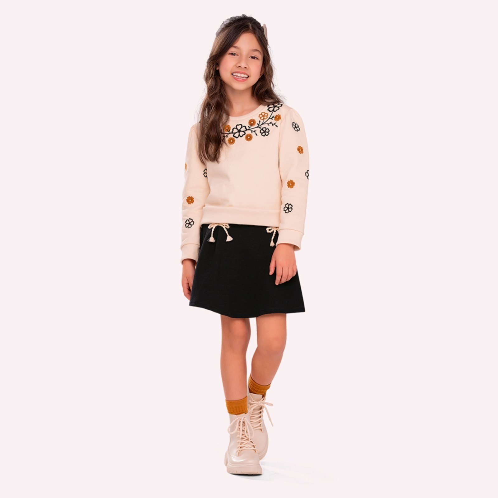 Infantil - Conjunto Menina Bordado Nanai