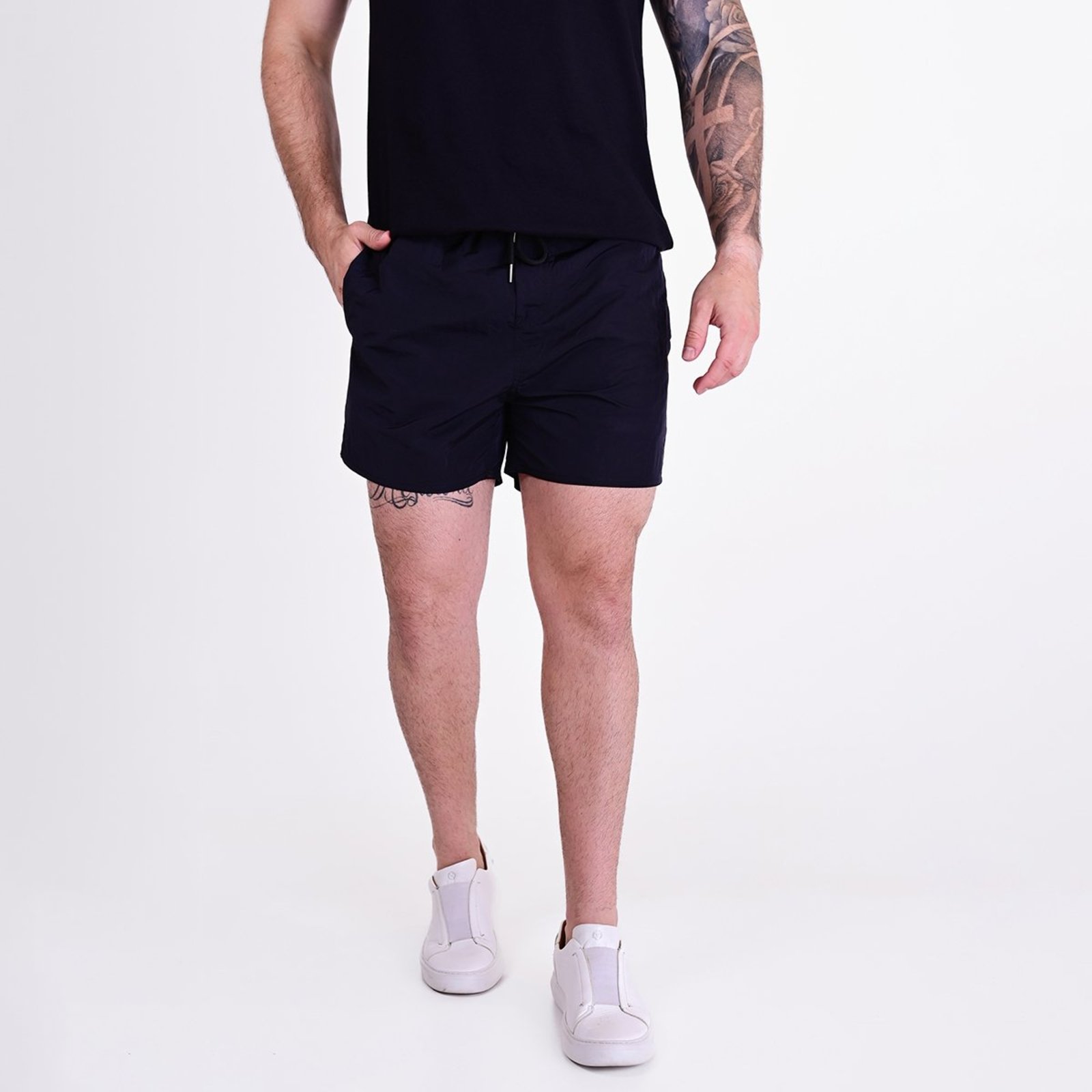 Shorts Calvin Klein Marinho com Cós Preto