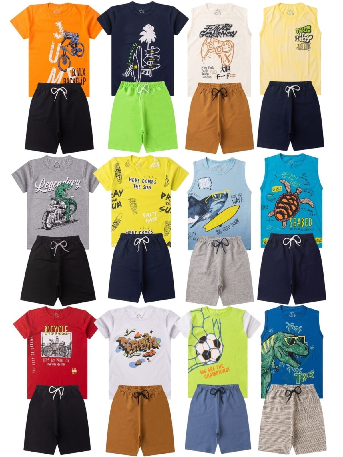 Vista 2 Infantil - Kit Conjuntos Infantis para Meninos Tamanho ao 14 GKS multicolorido GKS multicolorido