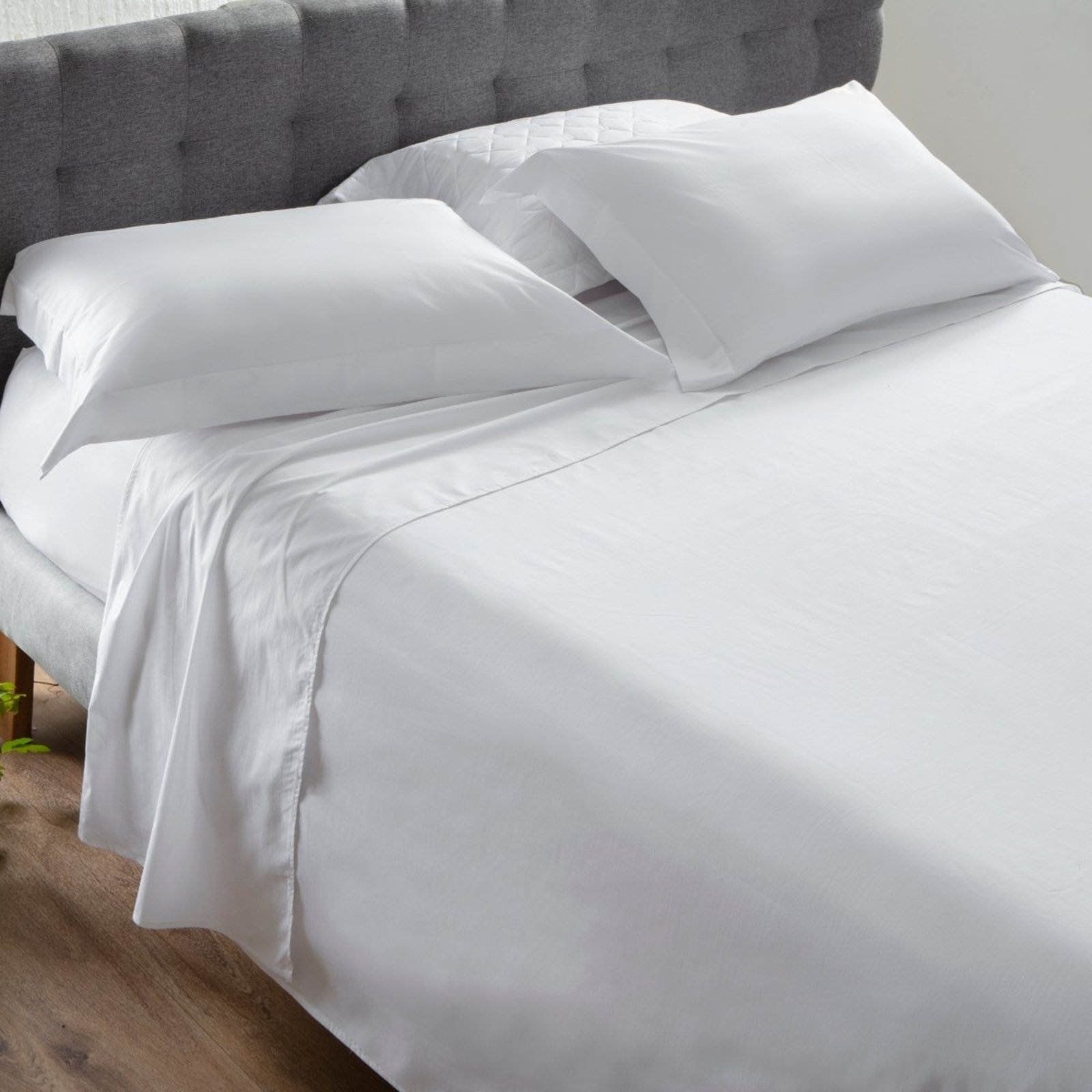 Jogo Cama Queen 200 Fios Kacyumara Vida Bela Tinto Branco