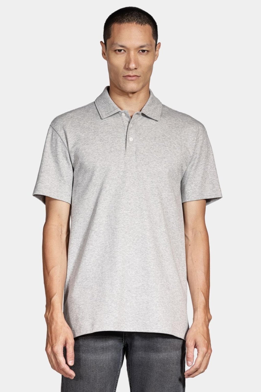 Polo Aramis Shirt Melange Cinza Mescla