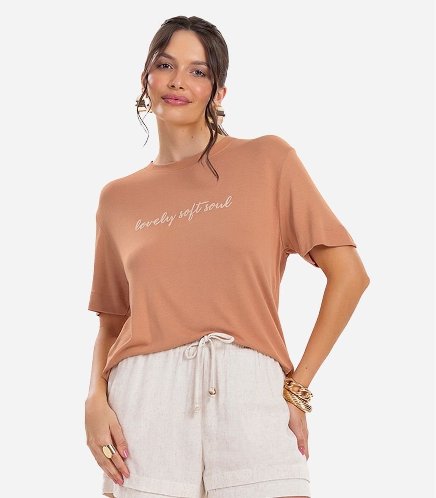 Blusa Feminina Visco Tricot Rovitex Marrom