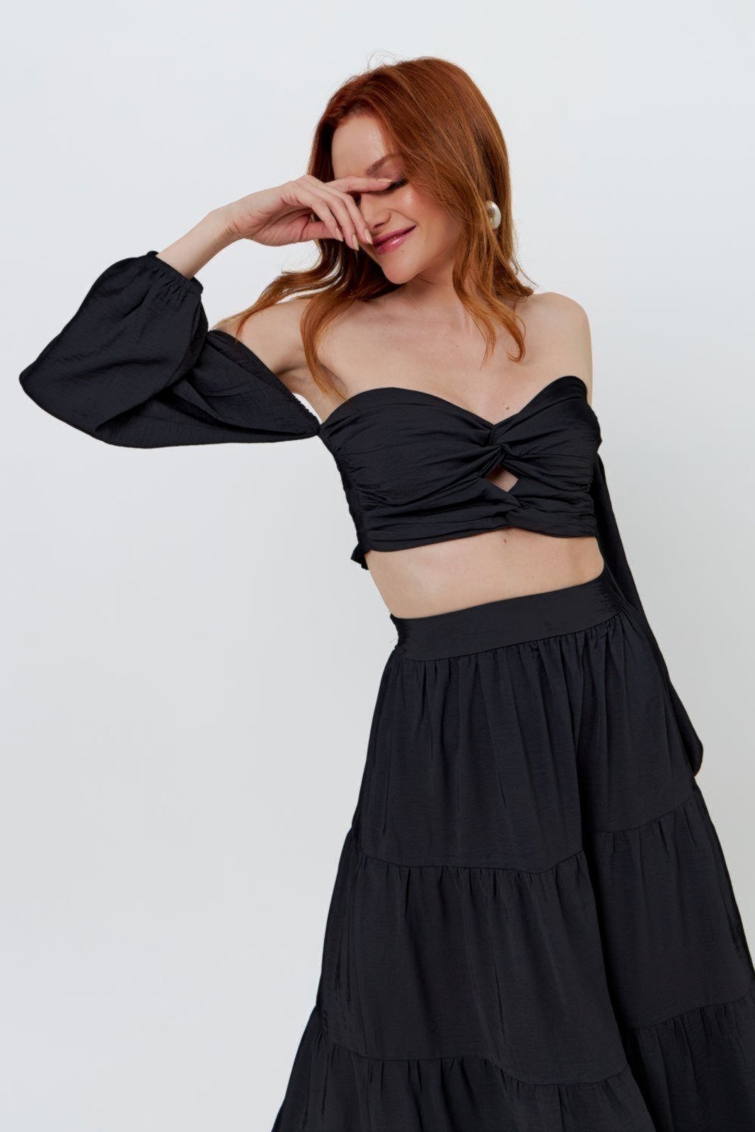 Blusa Vanibele Cropped Preto