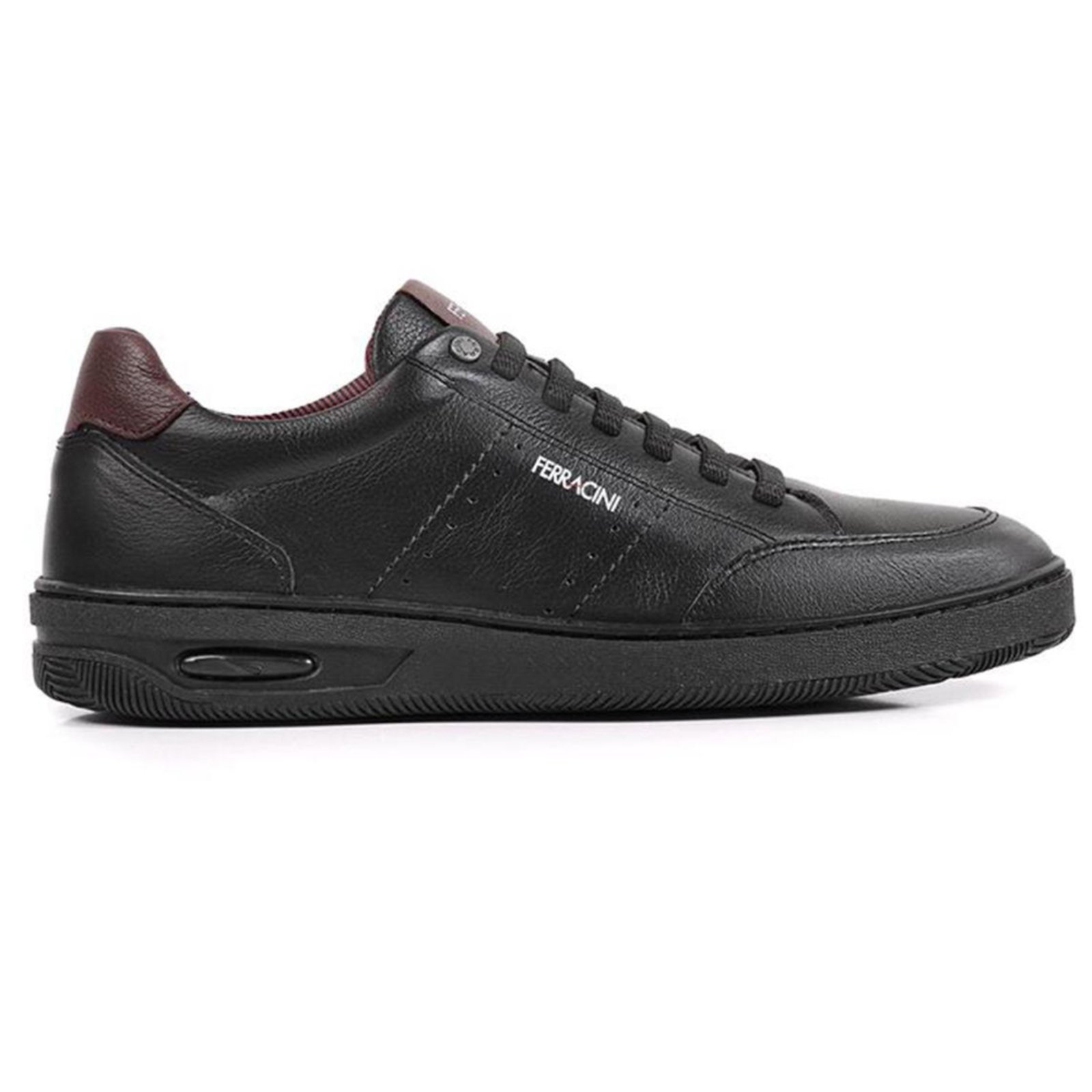 Sapatênis Ferracini Masculino de Couro Casual New Blady Preto