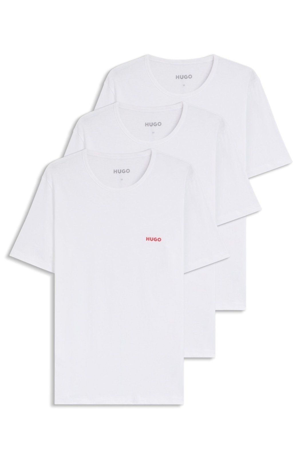 Pack De Três Camisetas Em Algodão Com Logo
