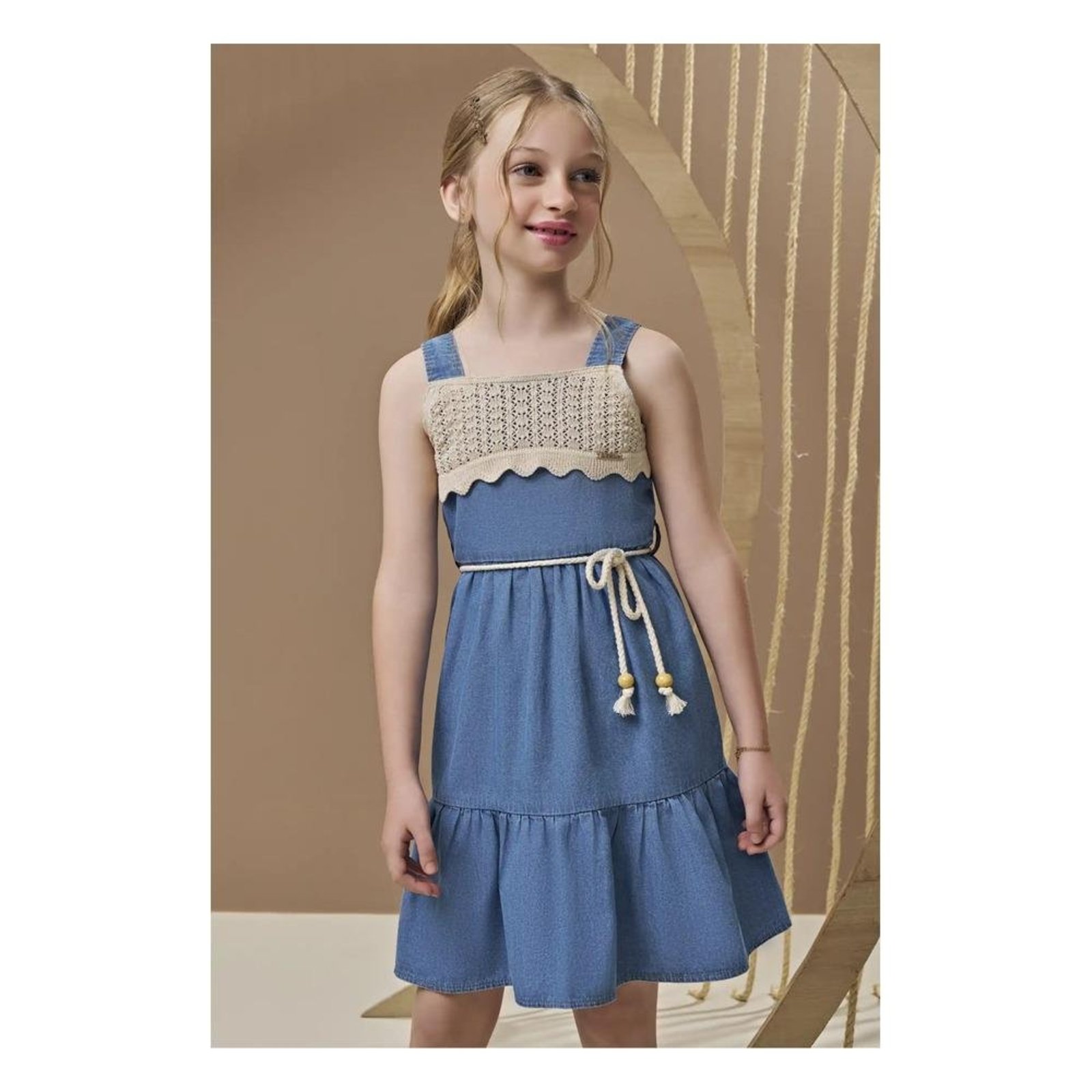 Infantil - Vestido Menina Jeans Infanti 10 Azul