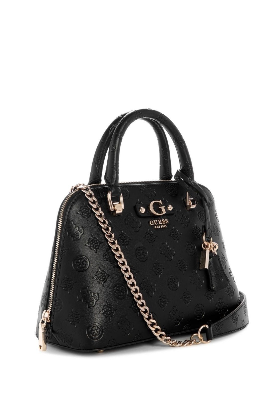 Vista 3 Bolsa Guess Dita Dome Satchel preto Guess preto
