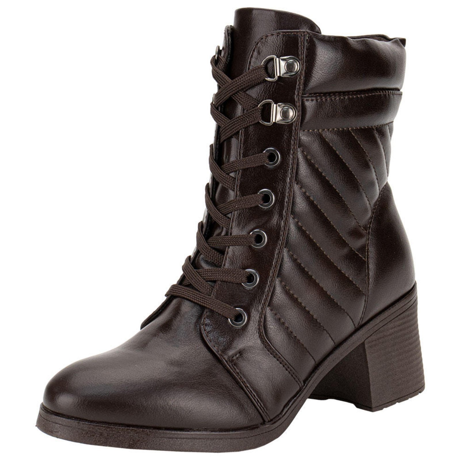 Bota Feminina Coturno Mooncity 73202 0743202 Café