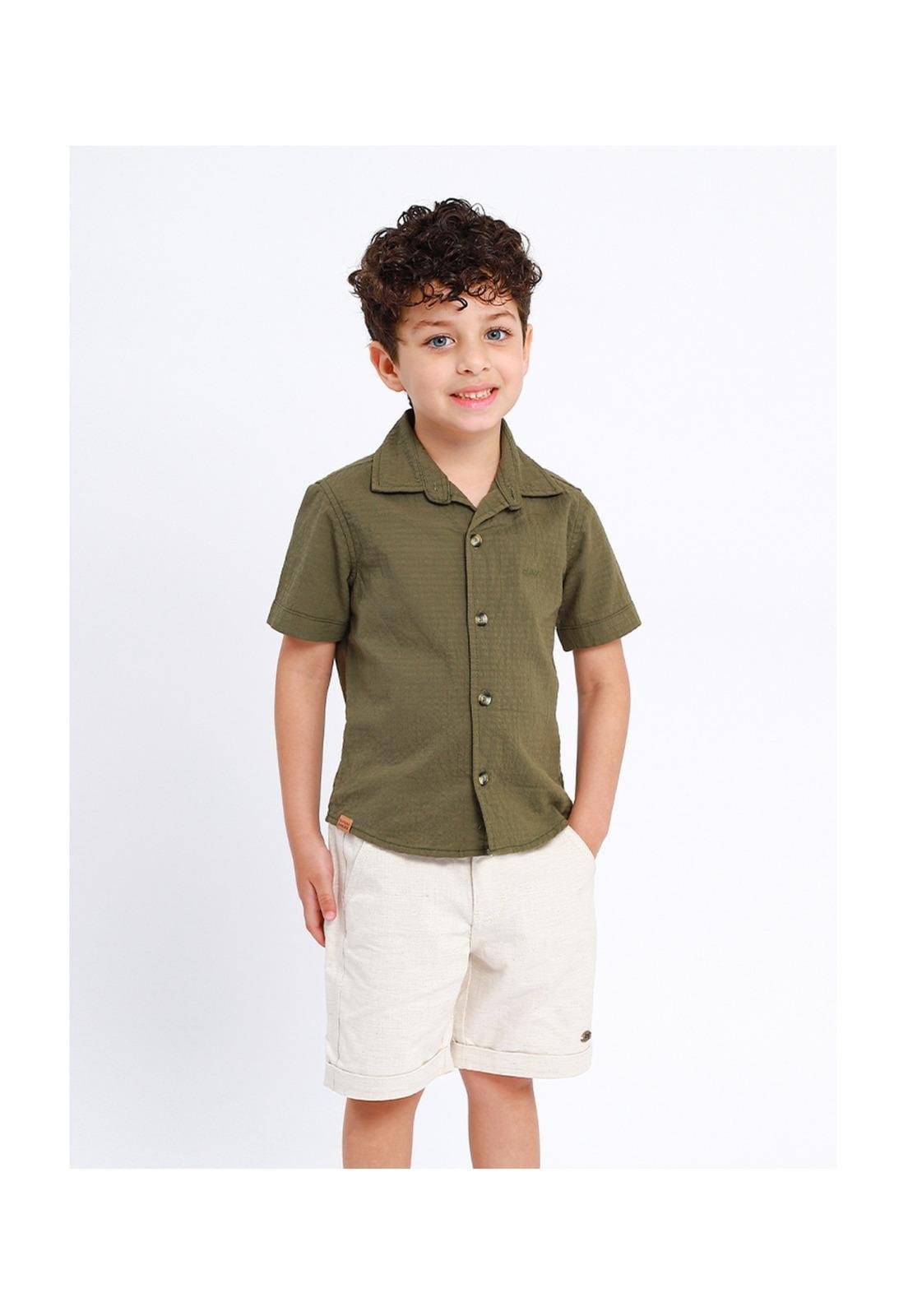 Infantil - Conjunto Bermuda Camisa Verde Menino Banana Danger 1 Verde