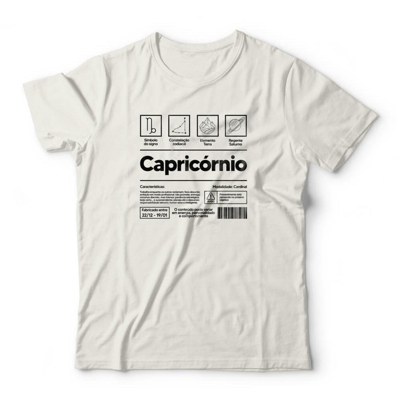 Camiseta Capricórnio - Off White