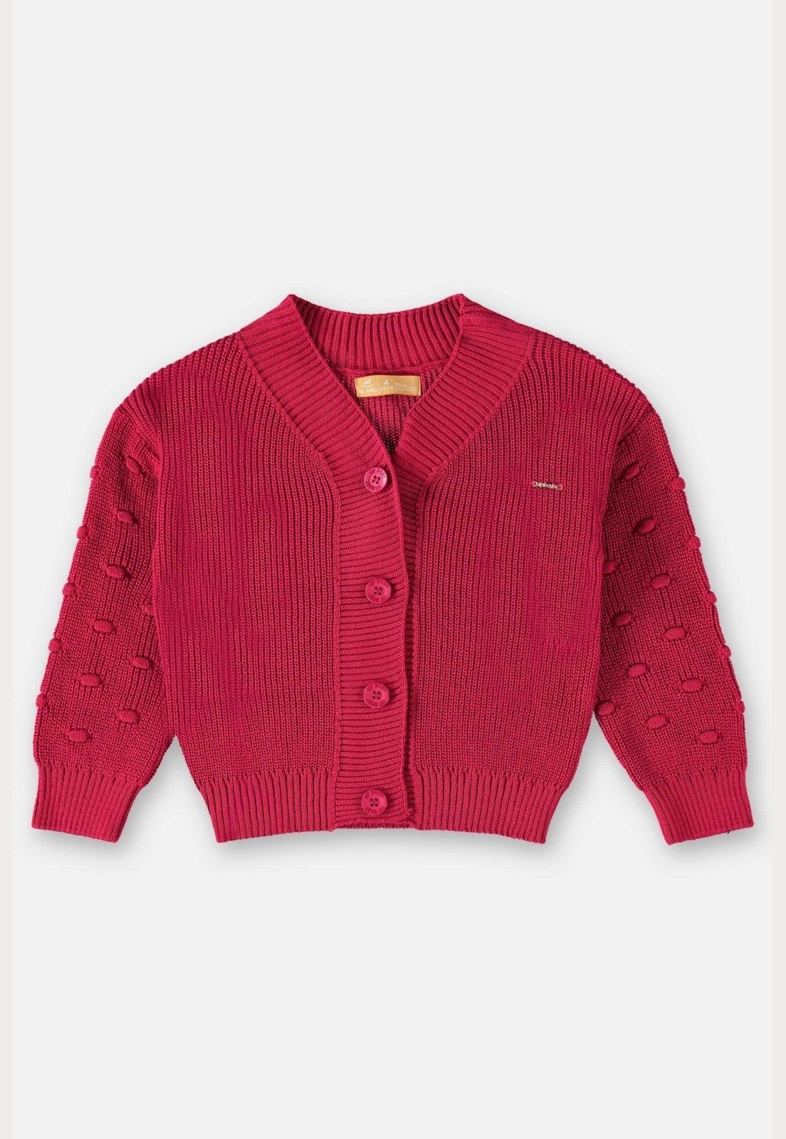 Infantil - Casaco em Tricô para Meninas Up Baby Rosa