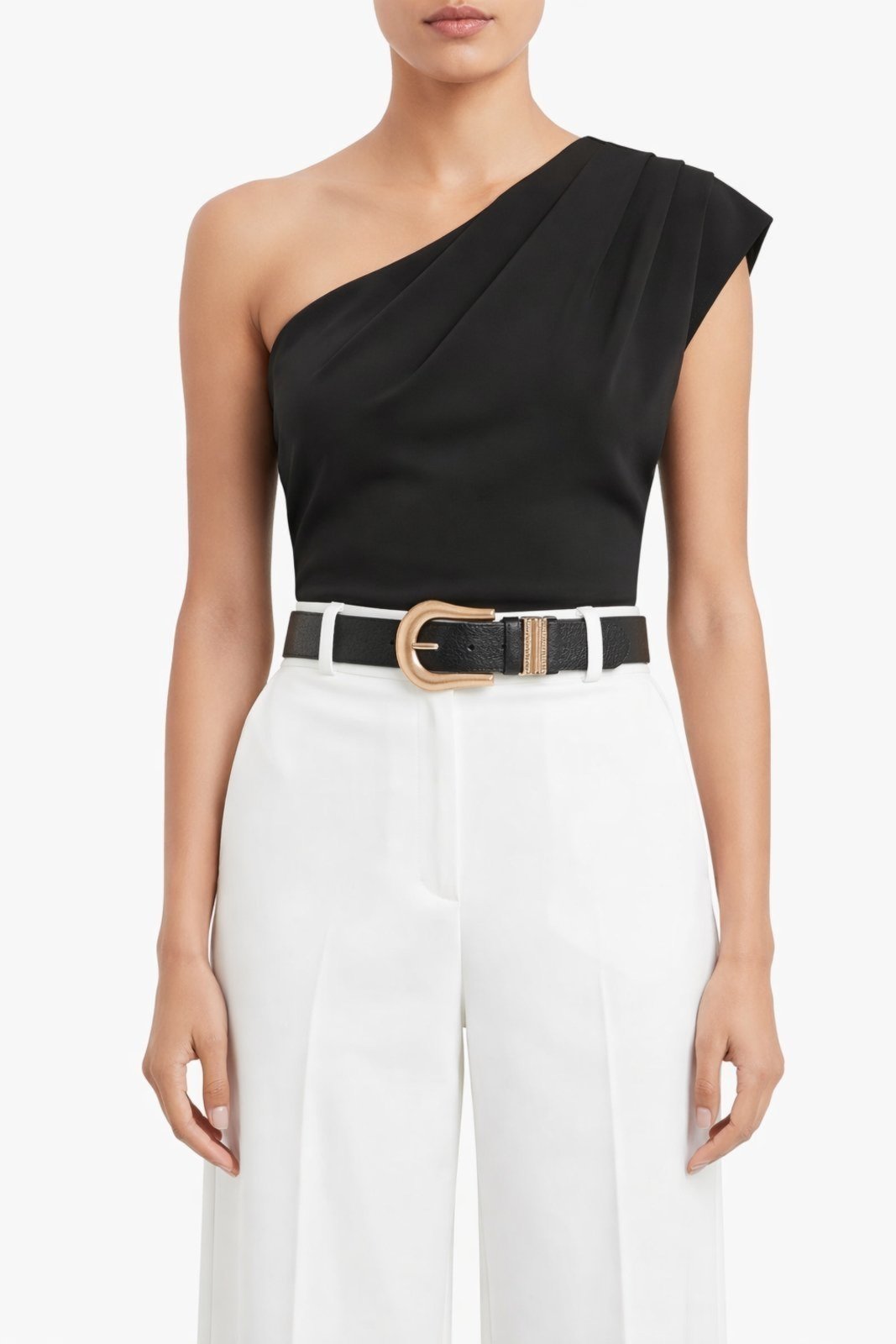 Cinto Fivela Meia Lua D Bell Outelet Fashion Preto