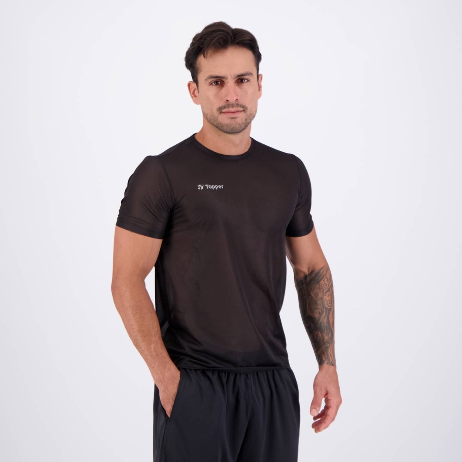 Vista 3 Camiseta Topper Atack Preta preto Topper preto