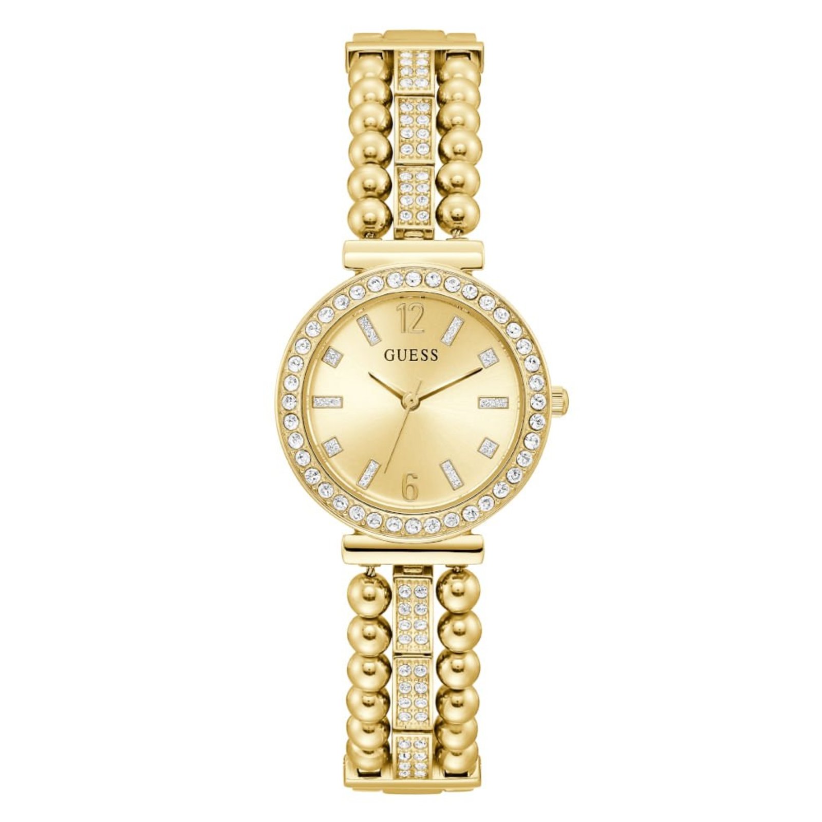 Vista 2 Relógio Guess Feminino Pulseira Bola e Cristais dourado Guess dourado