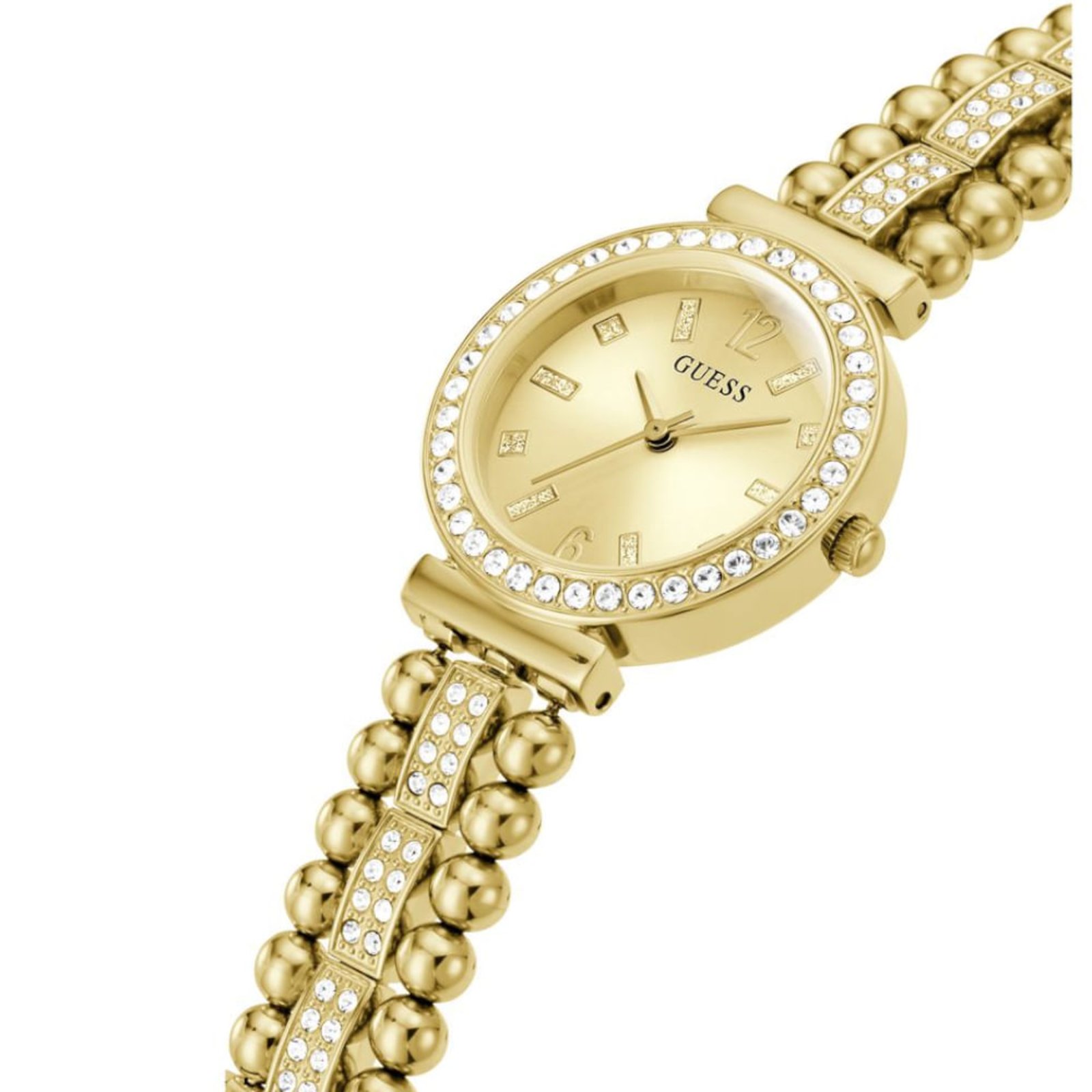 Vista 3 Relógio Guess Feminino Pulseira Bola e Cristais dourado Guess dourado