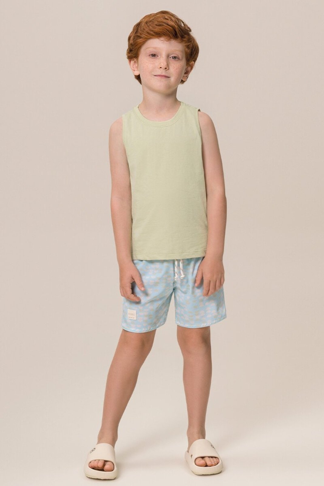 Infantil - Conjunto Bugbee Regata Meia Malha Bermu- da Microfibra Estampada