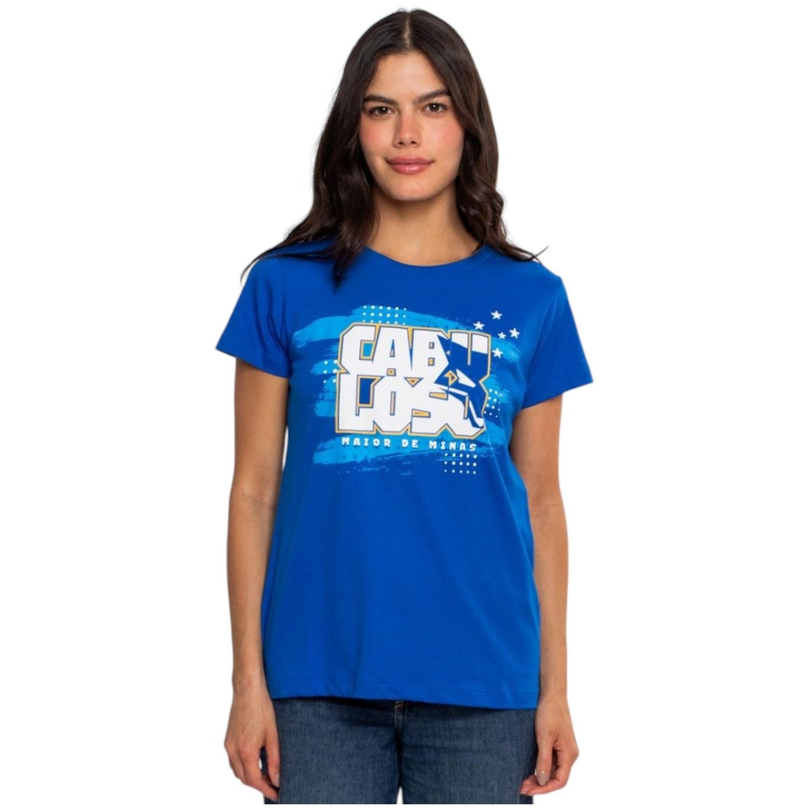 Camiseta Baby Look Oficial Cabuloso Azul
