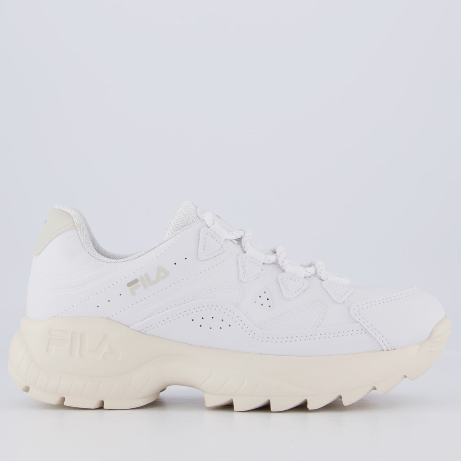 Vista 2 Tênis Fila Evolux Feminino e Bege branco Fila branco