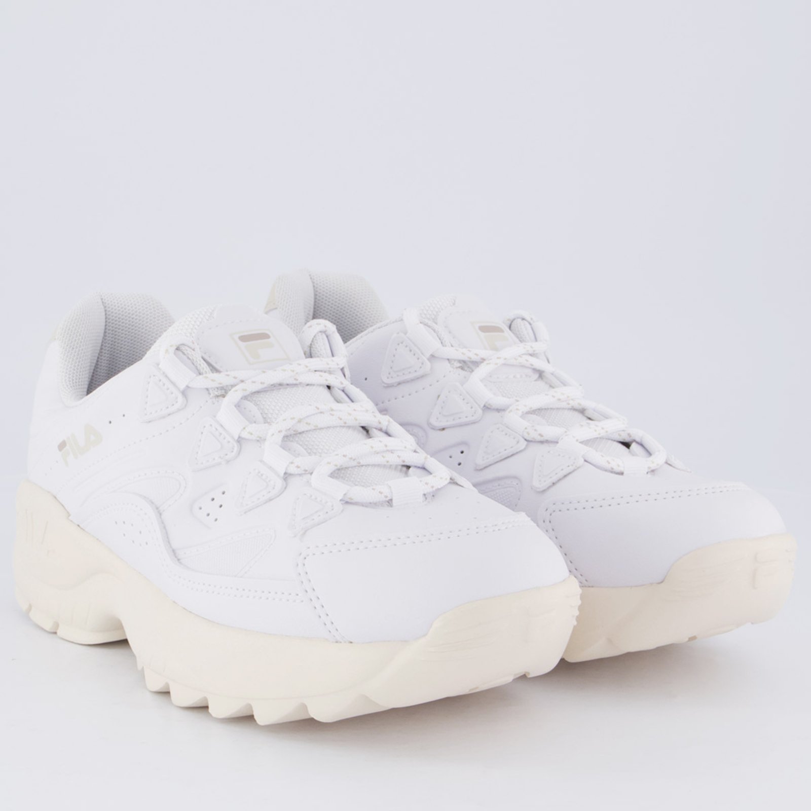 Vista 3 Tênis Fila Evolux Feminino e Bege branco Fila branco